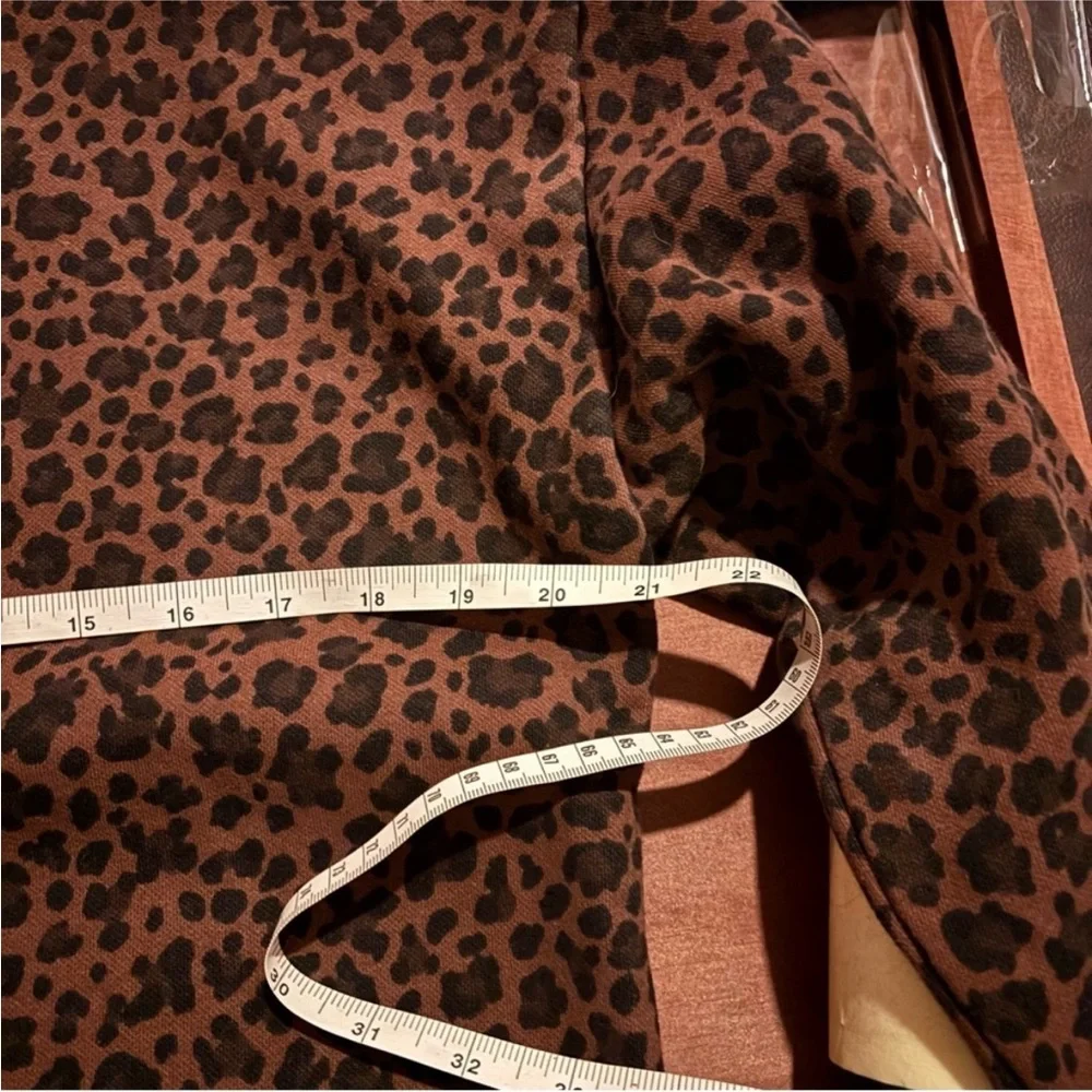 J. Crew Brown and Black Leopard Crewneck Sweatshirt